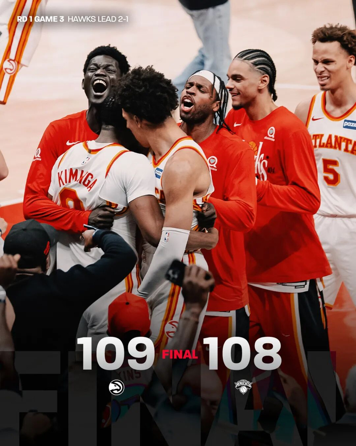 麦科勒姆关键一球助老鹰逆转 系列赛2-1领先尼克